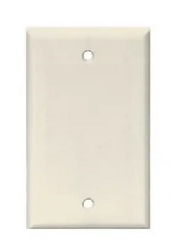 Eaton Wiring 1-Gang Thermoset Blank Wallplate, Light Almond