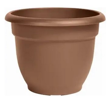 Bloem 20-56308CH Ariana Plastic Self-Watering Planter, Chocolate 8in