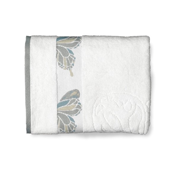 BUTTERFLY  3PC TOWEL SET-WHITE