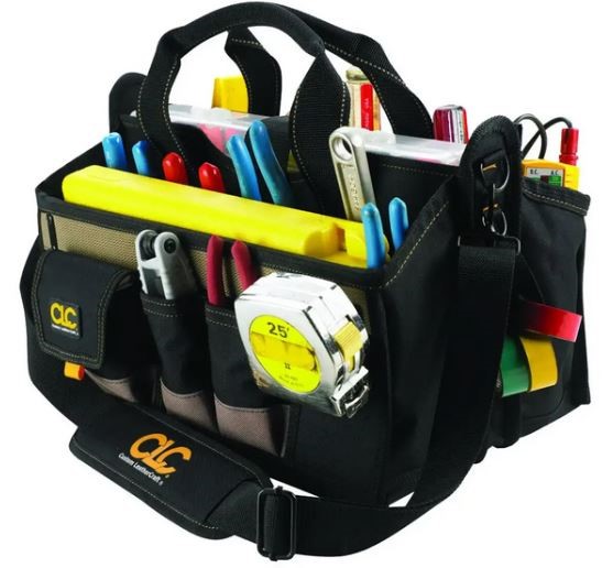 CLC Tool Works 1529 Center Tray Tool Bag, 17-Pocket, Polyester Fabric