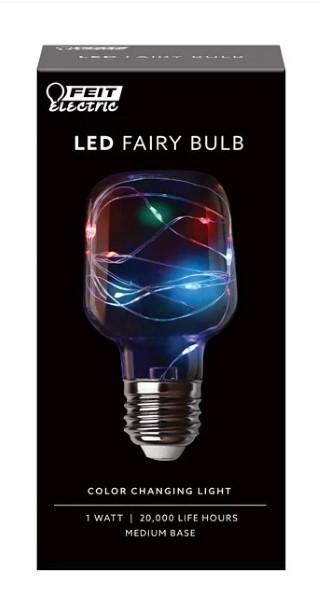 Feit Electric Fairy LED 1 Watts RGB Light Bulb | Med (E26) Base | Clear |