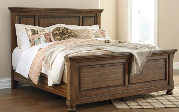 FLYNNTER 3PC PANEL BED KING BRN