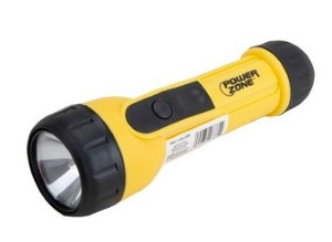 POWERZONE Jl-l0013l High-Impact Flashlight 50 M Beam Distance, Yellow