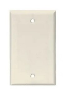 Eaton Wiring 1-Gang Thermoset Blank Wallplate, Light Almond