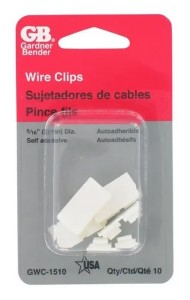 Gardner Bender ECM GWC-1510 Stick-On Mounting Wire Clip, White