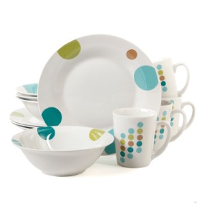 RETRO SPECKS 12PC DINNERWARE SET