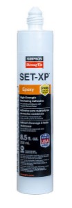 Simpson Strong-Tie SET-XP10 High-Strength Epoxy Adhesive Cartridge, 8.5 oz.