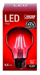 Feit Electric A19/TR/LED LED Bulb | A19 Lamp | 4.5 W | Dimmable | Red Light