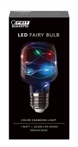Feit Electric Fairy LED 1 Watts RGB Light Bulb | Med (E26) Base | Clear |