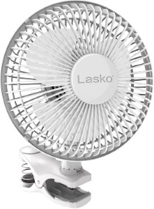 Lasko 2004W 2-Speed Clip Fan, 6-Inch, White