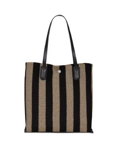 ESSENTIAL TOTE BAG BK/WH STRIPE