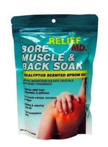 Relief MD Sore Muscle & Back Soak Eucalyptus Scented Epsom Salt, 16 Oz.