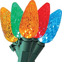 Sylvania Multi Color 50 LED C6 Christmas Lights | 12.25ft
