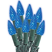 Sylvania Spool Light Cord | LED C6 | Blue | 100 Count