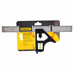 STANLEY 46-222 Combination Square, SAE, 12 in L Blade, 1 in W Blade