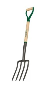 Mintcraft 33284 Fork Spading 4-Tine Wood Handle