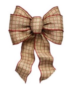 Holiday Trims 6127 Deluxe Bow | Rustic Plaid