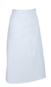 Mercer Culinary M61130WH Genesis Bistro Apron | 33" X 29" 2-Sided | White