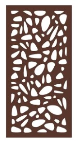 Modinex Decorative Composite Fence Panel in Pebbles Design | Espresso Brown