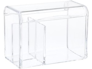 Tall 3-Section Acrylic Hinged-Lid Box