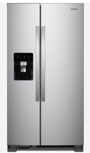 Whirlpool 24.6 cu. ft. Side by Side Refrigerator | Stainless Steel
