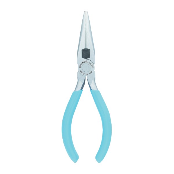 CHANNELLOCK 326 Nose Plier, HCS Jaw, 6.1 in OAL, Blue Handle