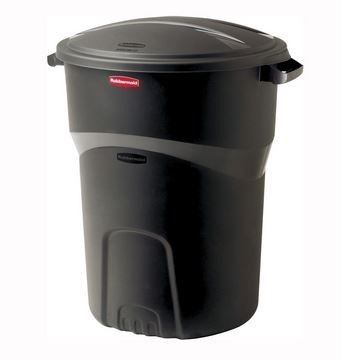 32GAL BLCK REFUSE CNTNR W LID