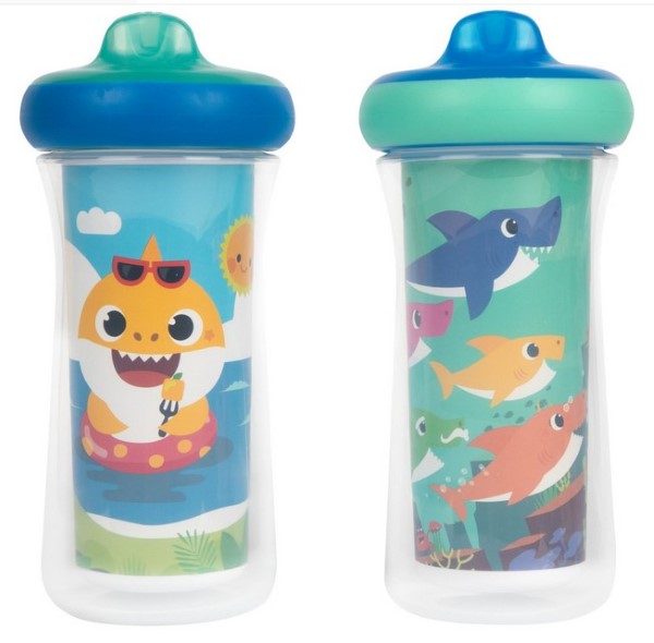 Pinkfong Baby Shark Insulated Sippy Cup | 9 Oz |2-pack