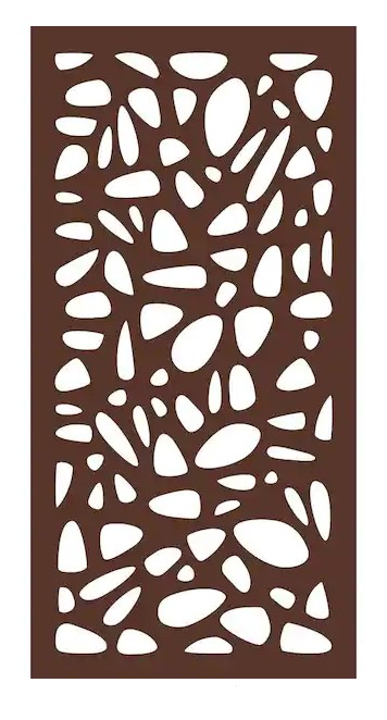Modinex Decorative Composite Fence Panel in Pebbles Design | Espresso Brown