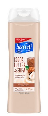 Suave Essentials Naturals Cocoa Butter & Shea Moisturizing Body Wash, 15oz