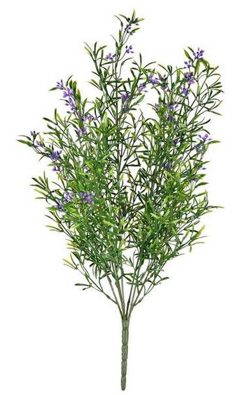 21" Purple Flowers Green Velvet Bush UV