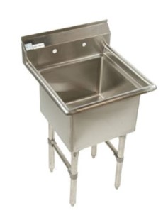 Klinger's Trading ECS12424 29" Single Compartment Sink | Stainless Steel