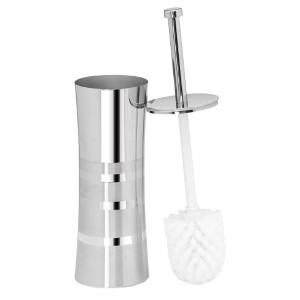 Bath Bliss Stainless Steel Toilet Brush and Holder Bedding | Two Tone