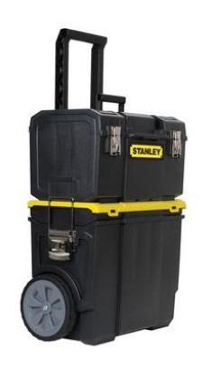 STANLEY STST18612W Mobile Rolling Workshop, 1-Drawer, Foldable Handle,