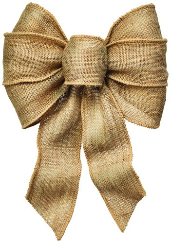 Holiday Trims 6112 Natural Burlap Wired Bow