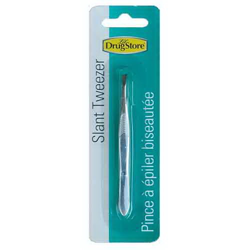 Lil' DRUG STORE 7-92554-11404-2 Slant Tweezer, Ground Tip, Stainless Steel