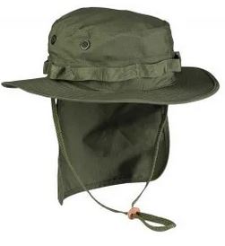 HAT OLIVE CAP W/NECK FLAP