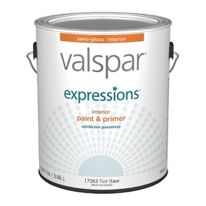 Valspar 17063 Latex Paint, Semi-Gloss, Semi-Gloss Tint Base, 1 gal Can