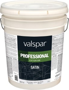 Valspar 12714 Professional Exterior House Paint, Neutral Base, Satin, 5 gal