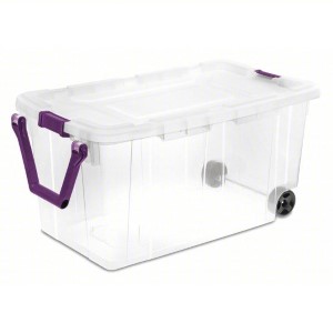 Sterilite Stacker Tote Box | 4 gallon | Black