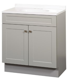 VANITY COMBO SHAKER GRAY 36IN