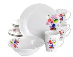 VINEYARD ROSE 12P DINNERWARE SET