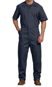 Dickies Men's Short Sleeve Coverall, Dark Navy, Medium