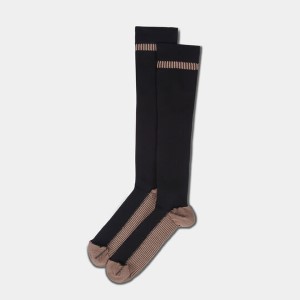 Travelon Copper Infused Compression Socks, Medium (Black)