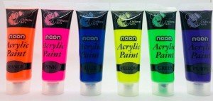 6PC NEON ACRYLIC PAINTS