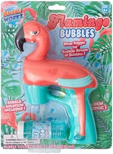 FLAMINGO BUBBLE GUN-APP 1PK