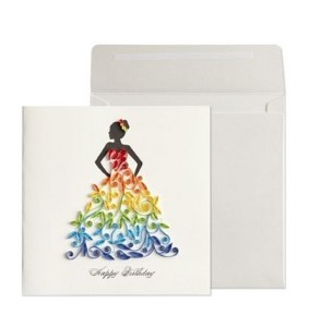 Rainbow Lady Quilling | Birthday Card