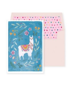 Llama and Flowers | Birthday Card