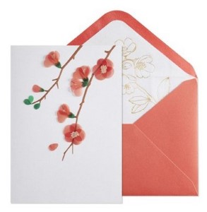 Vellum Quince Branches | Blank Card