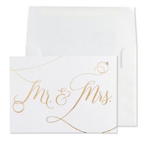 Mr and Mrs with Ring | Wedding Card